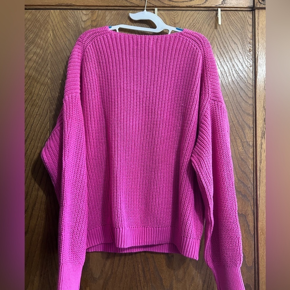 XL Sonoma Goods for Life mixed stitch v-neck sweater NWT - Picture 6 of 6